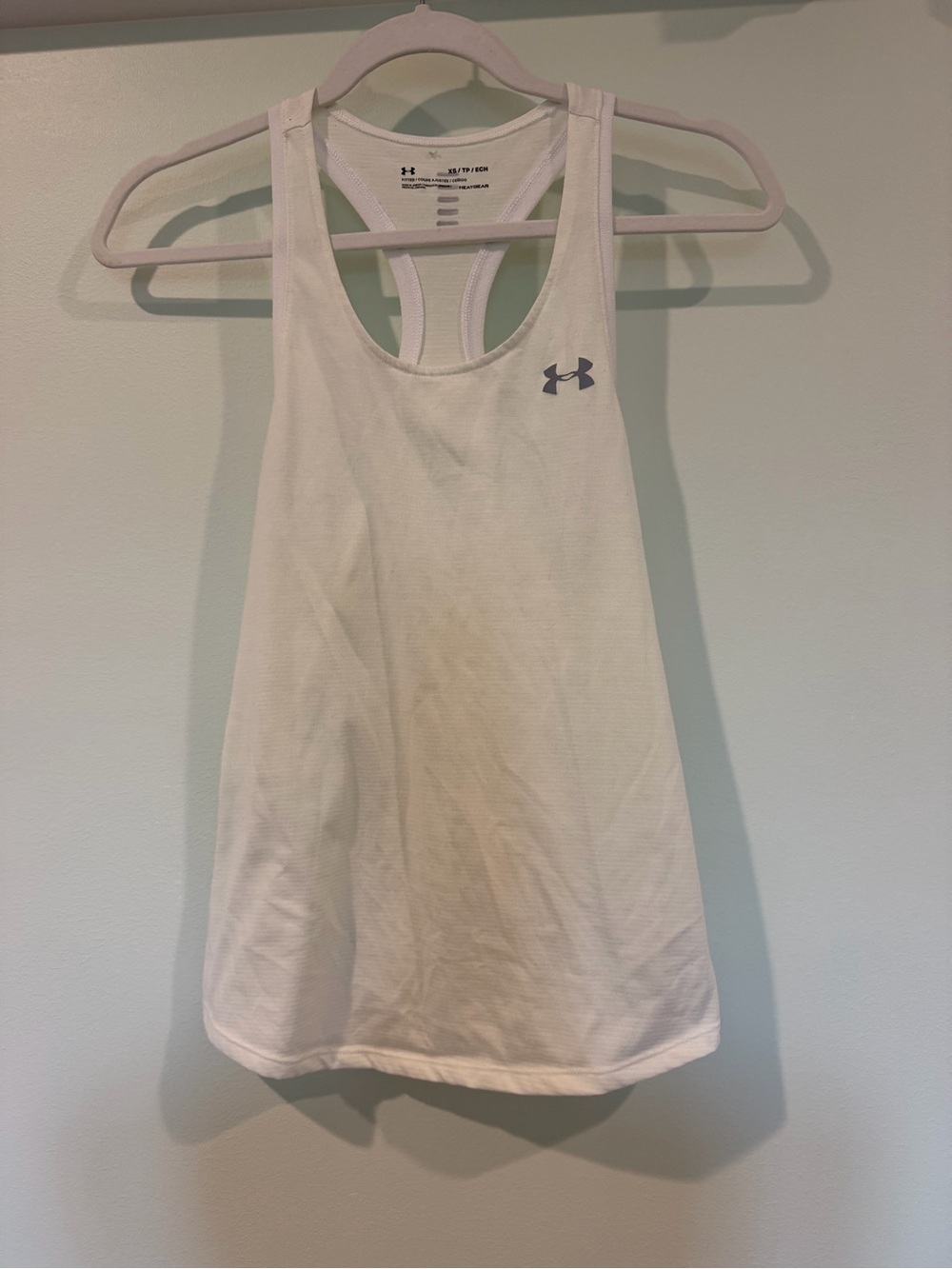 Under Armour White Women's Racerback Tank with Small Logo